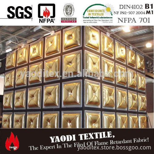 Directly factory wholesale 100 polyester fire retardant fabric for interior decoration